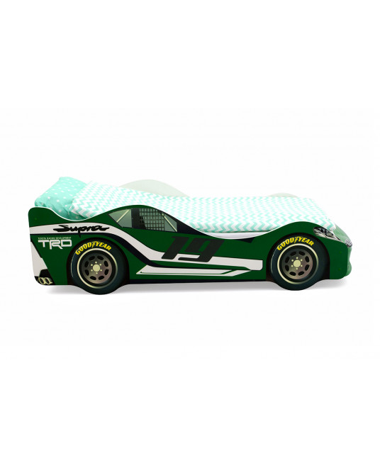Кровать-машина «Супра» зеленая 